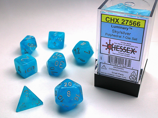 Luminary: Polyhedral Sky/Silver 7-Die Set