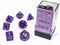 Borealis: Polyhedral Royal Purple/Gold Luminary: 7-Die Set