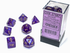 Borealis: Polyhedral Royal Purple/Gold Luminary: 7-Die Set