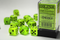 Vortex: 16mm D6 Bright Green/Black Dice Block (12 Dice)