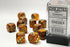 Glitter: 16mm D6 Gold/Silver Dice Block (12 Dice)