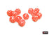 Festive: Dahlia/White 16mm D6 (12 dice)