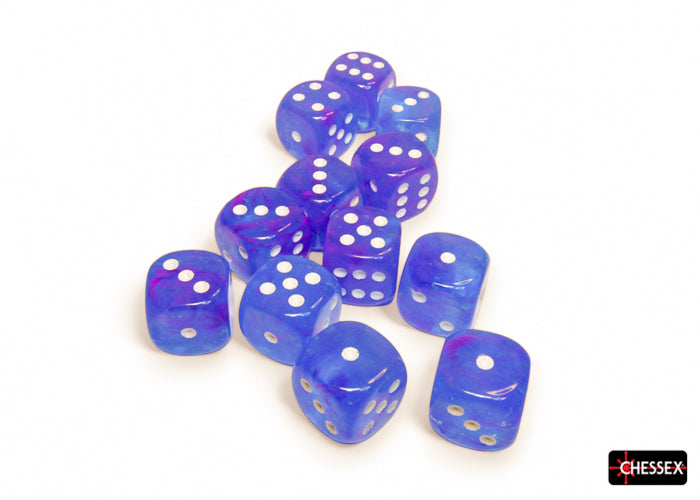 Nebula: Aura/White Luminary 16mm D6 (12 dice)