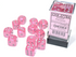 Borealis: 16mm D6 Pink/Silver Luminary: Dice Block (12 Dice)