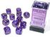 Borealis: 16mm D6 Royal Purple/Gold Luminary Dice Block (12 dice)