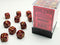 Vortex: 12mm D6 Burgundy/Gold (36 dice)