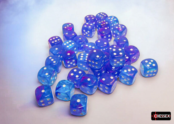 Nebula: Aura/White Luminary 12mm D6 (36 dice)