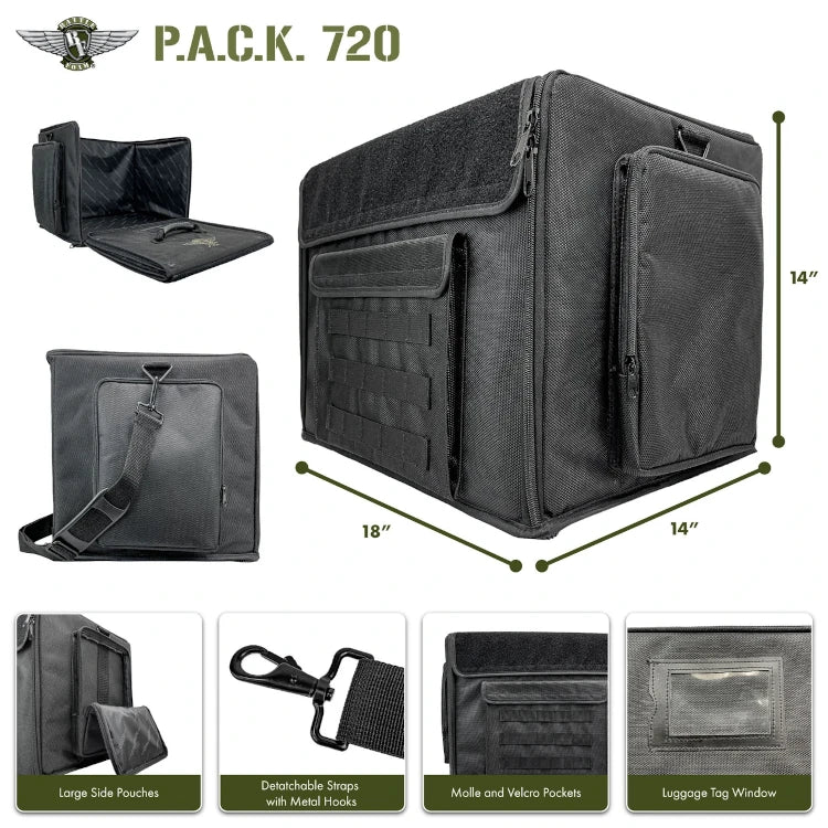 (720) P.A.C.K. 720 Molle Empty (Black)