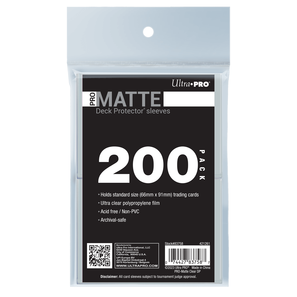 PRO-Matte Standard DECK PROTECTOR® Sleeves Bundle (200ct)