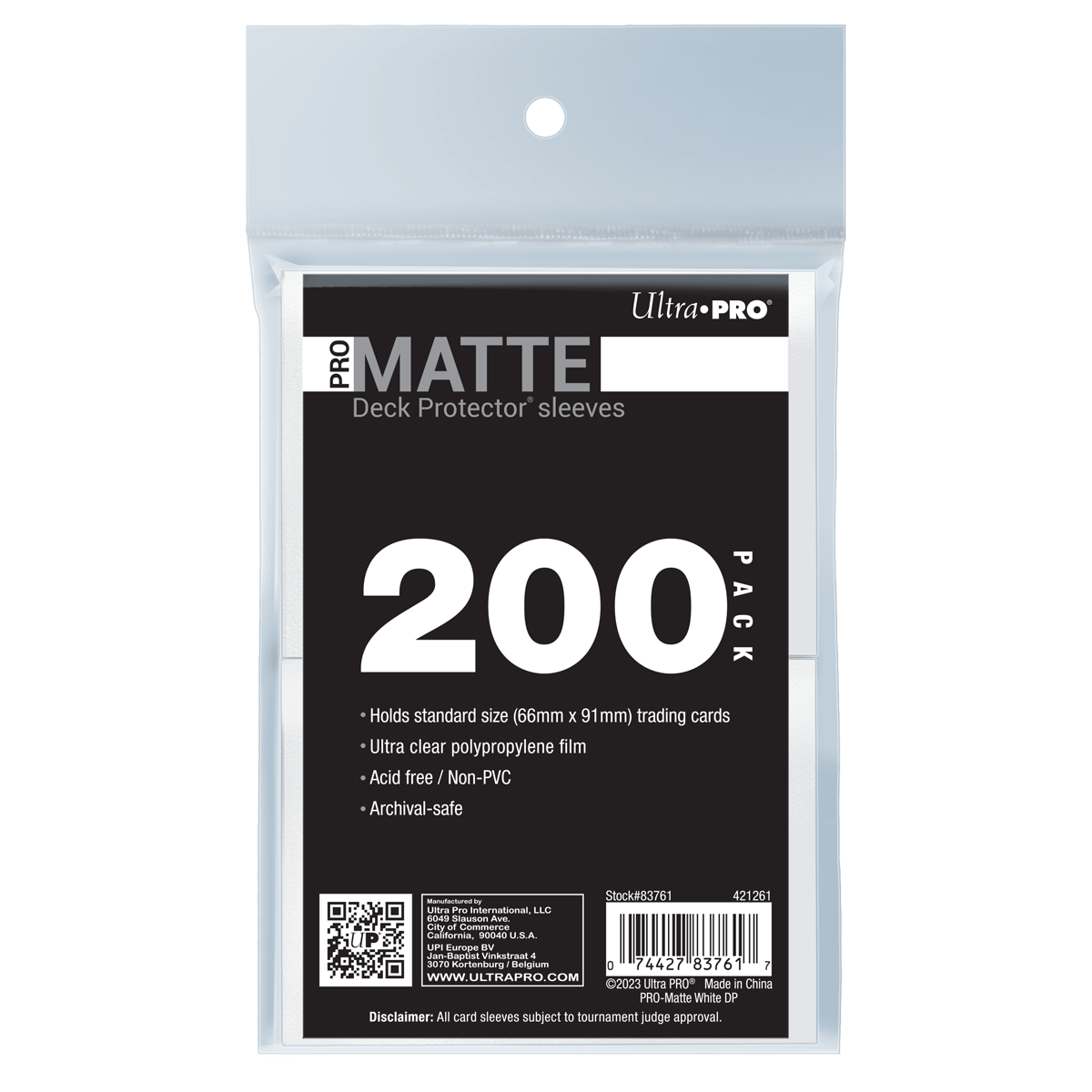 PRO-Matte Standard DECK PROTECTOR® Sleeves Bundle (200ct)