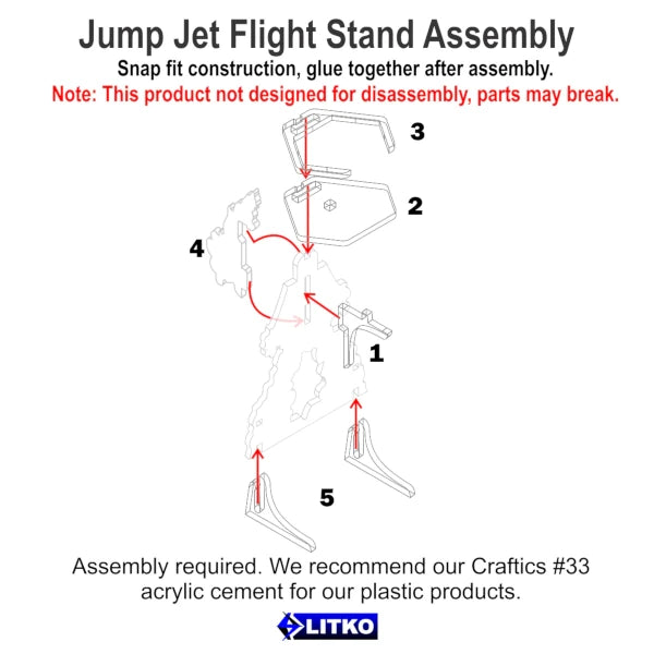 Jump Jet Flight Stands Compatible with 32mm (1.25 inch) Hexagon Base