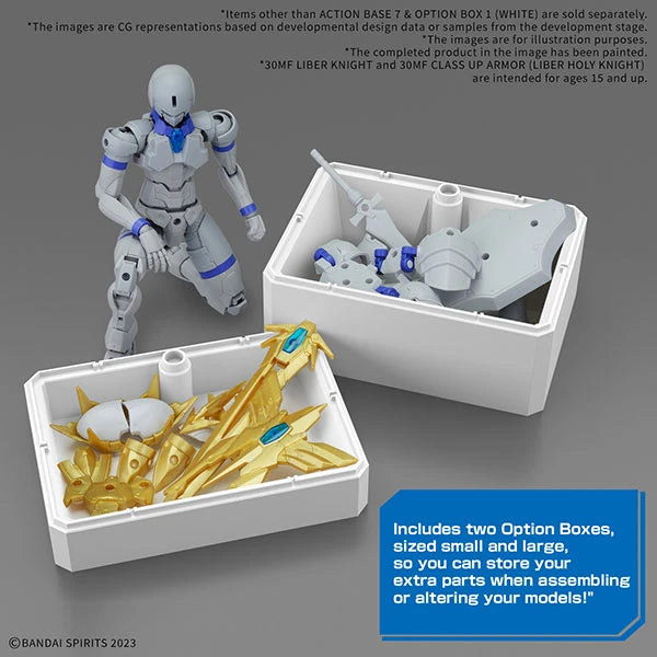Action Base Model Kit: 7 & Option Box (White)