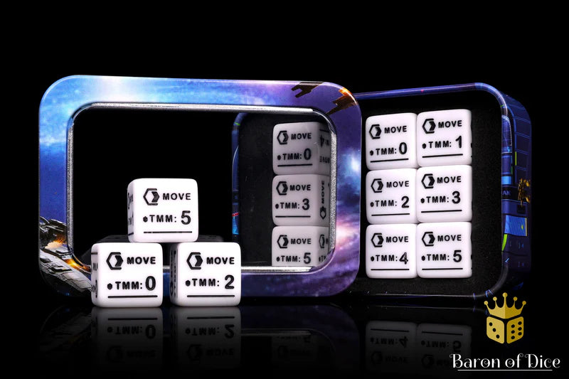 TMM - White Only - Movement Dice - Set of 12