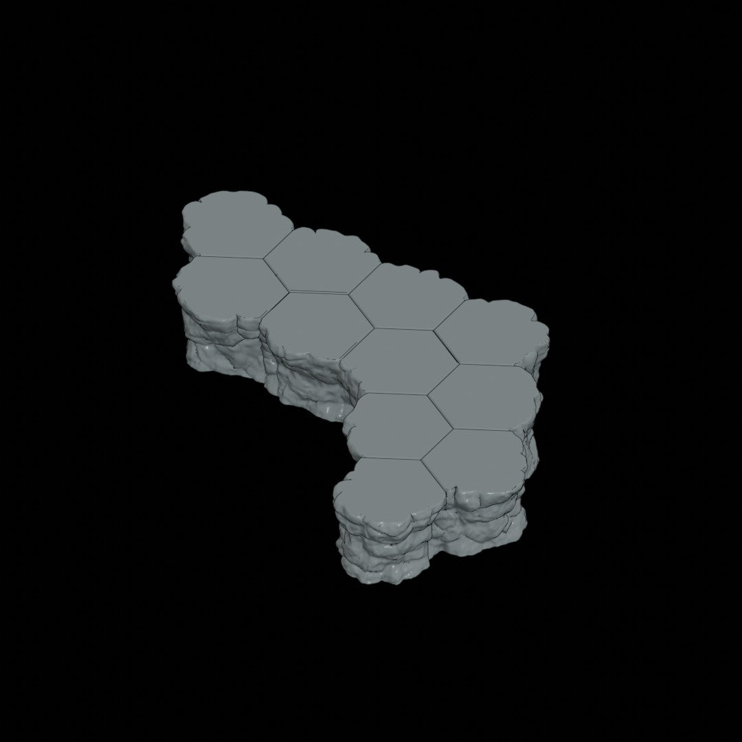 Basic Rock Large Area Hex Pack STL Download