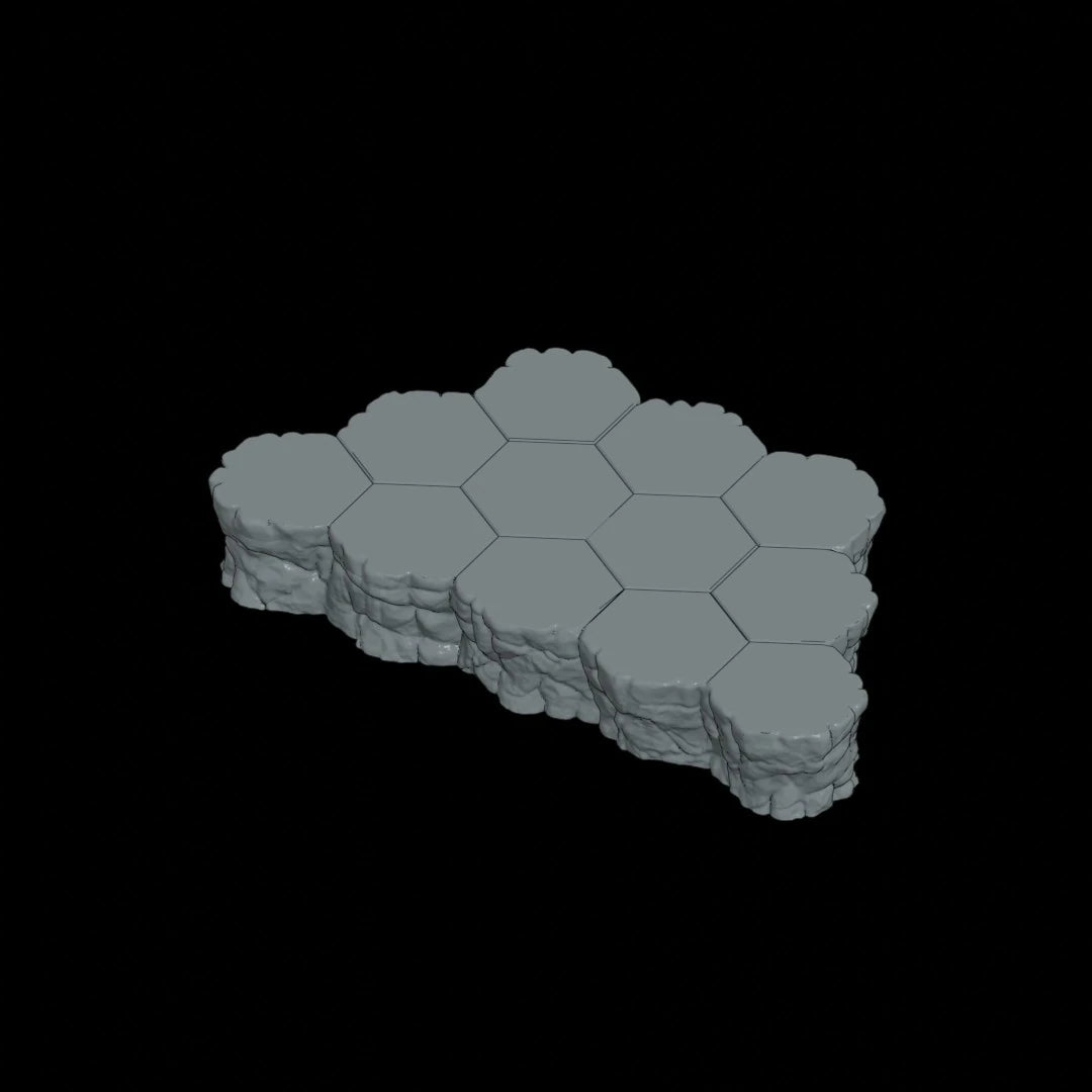 Basic Rock Large Area Hex Pack STL Download
