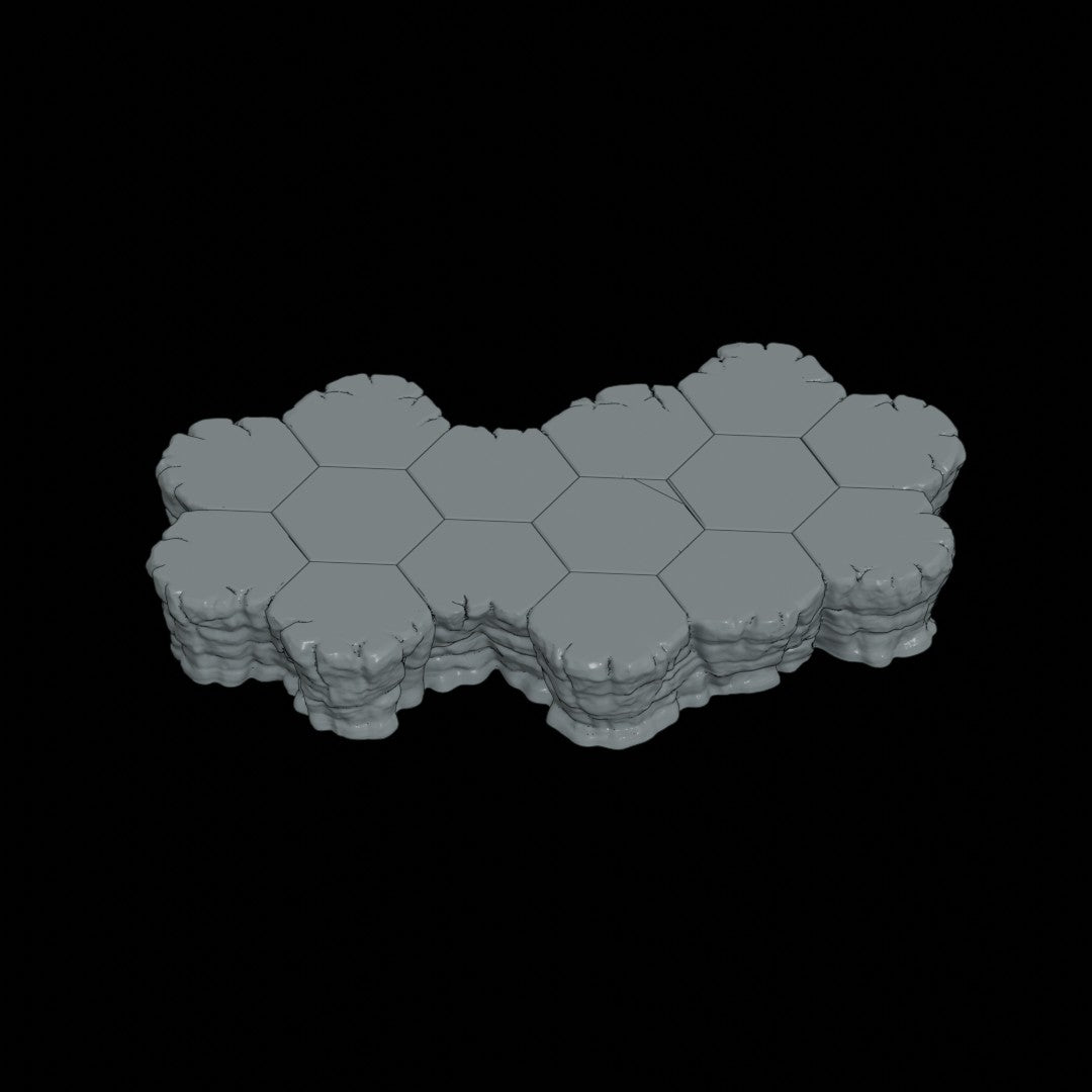 Basic Rock Large Area Hex Pack STL Download