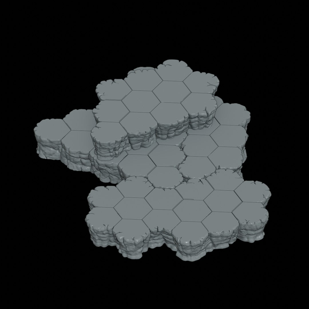 Basic Rock Large Area Hex Pack STL Download