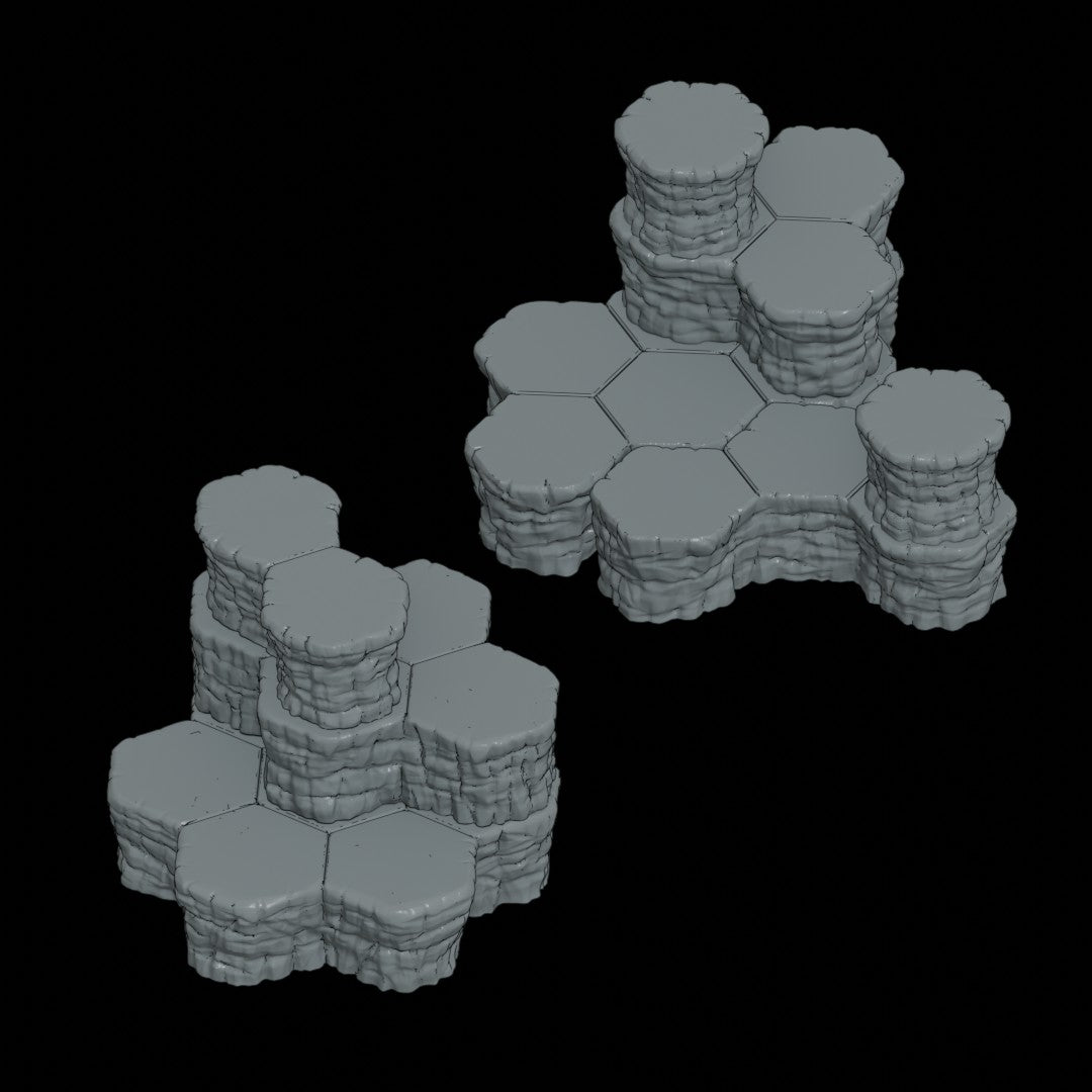 Basic Rock Hex Pack STL Download