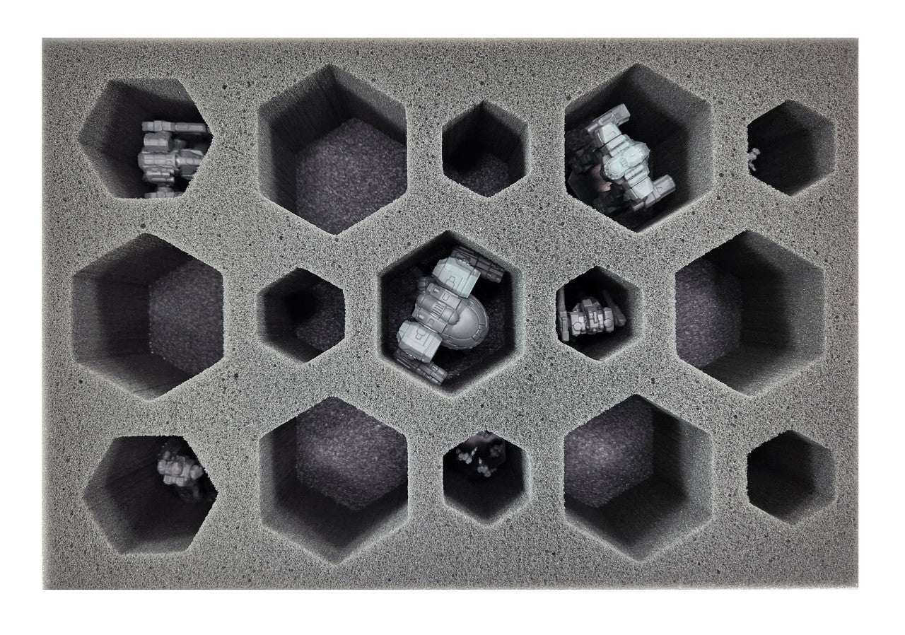 BattleTech 6 Small 2 Medium 7 Large Hex Foam Tray (BFS)