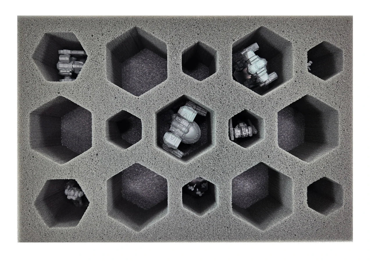 BattleTech 6 Small 2 Medium 7 Large Hex Foam Tray (BFS)