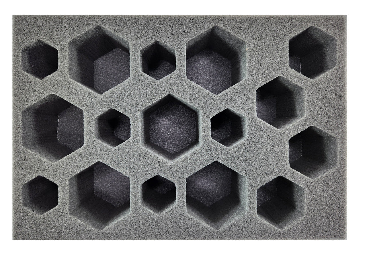 BattleTech 6 Small 4 Medium 6 Large Hex Foam Tray (BFS)