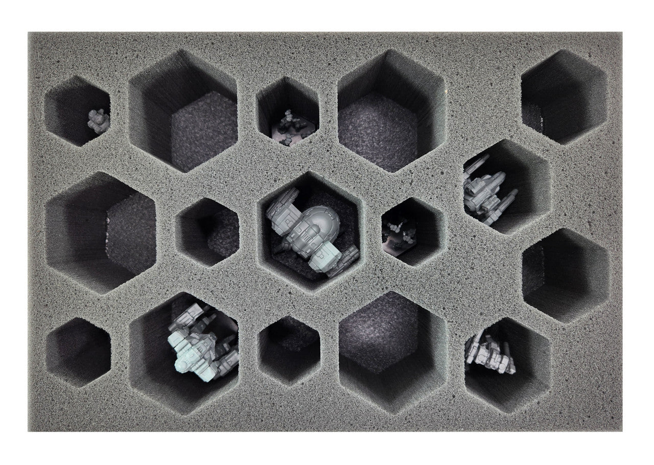 BattleTech 6 Small 4 Medium 6 Large Hex Foam Tray (BFS)