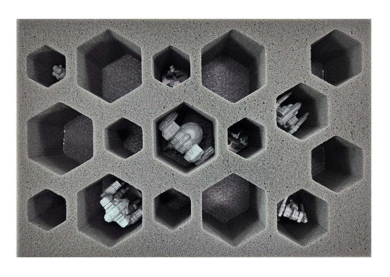 BattleTech 6 Small 4 Medium 6 Large Hex Foam Tray (BFS)
