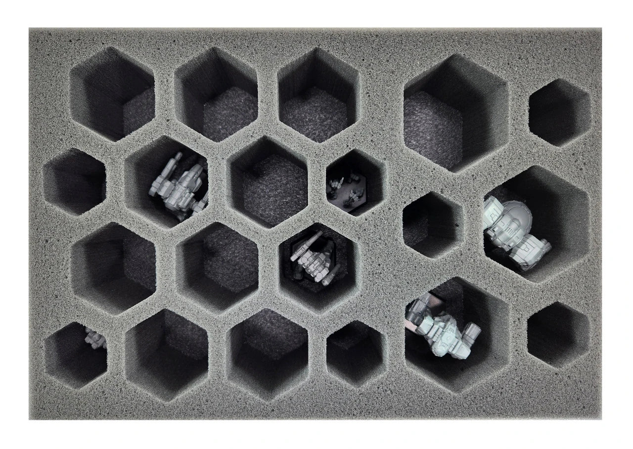 BattleTech 7 Small 10 Medium 3 Large Hex Foam Tray (BFS)