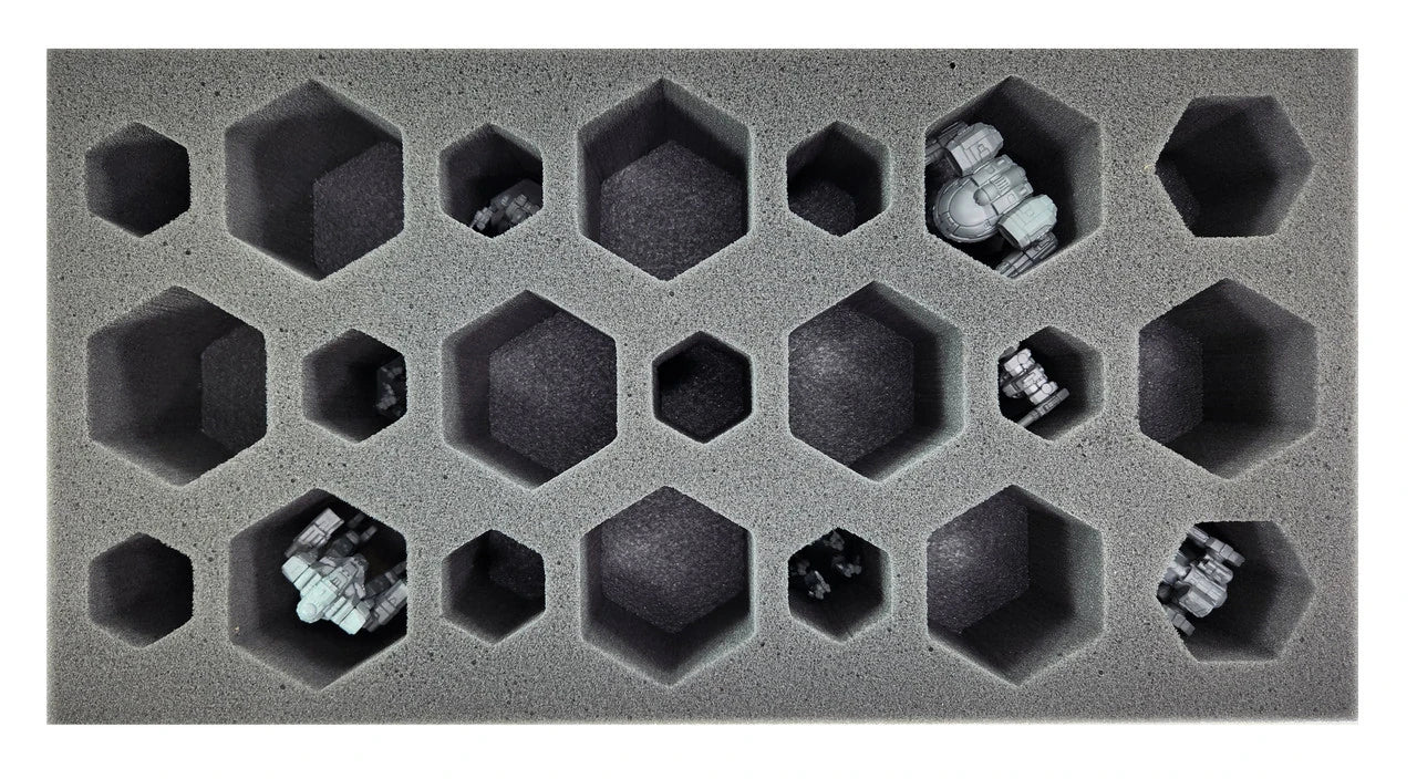BattleTech 9 Small 2 Medium 10 Large Hex Foam Tray (BFM)
