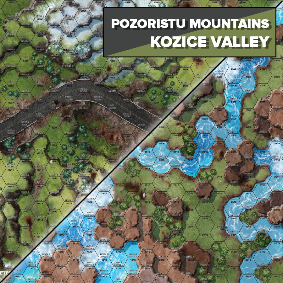 BattleTech: BattleMat - Battle of Tukayyid / Pozoristu Mountains (CW) / Kozice Valley (CDS)