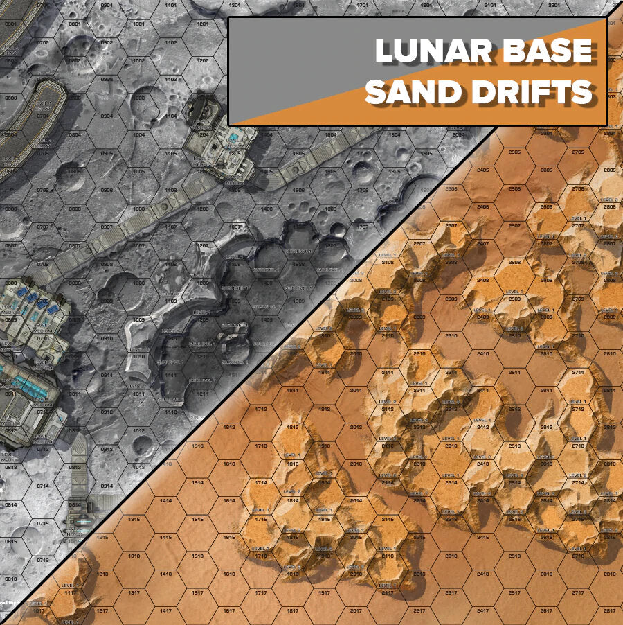 BattleTech: BattleMat - Alien Worlds Lunar Base / Sand Drift