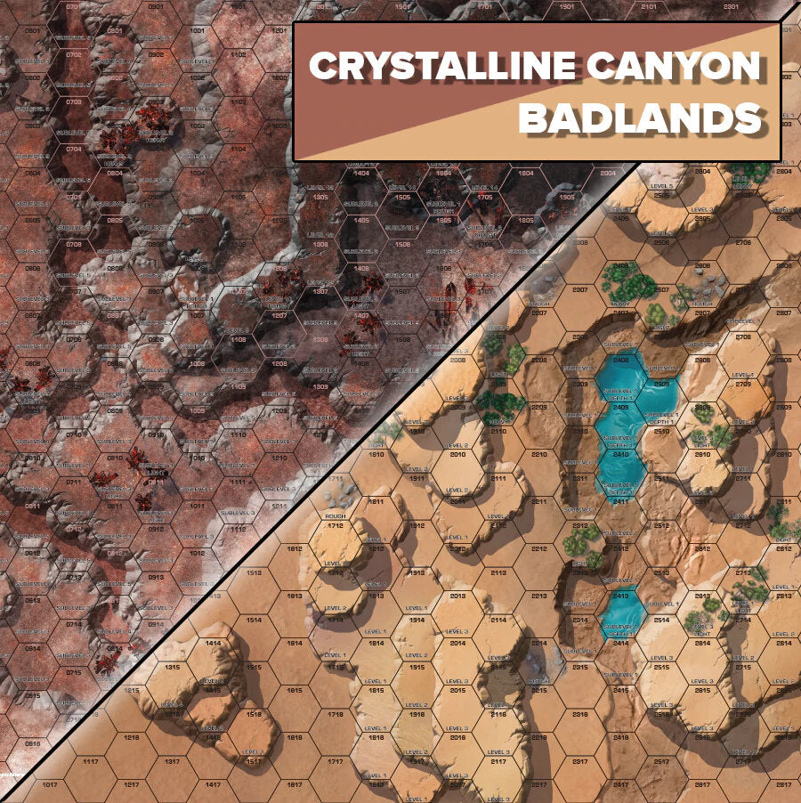 BattleTech: BattleMat - Alien Worlds Crystaline Canyon / Badlands