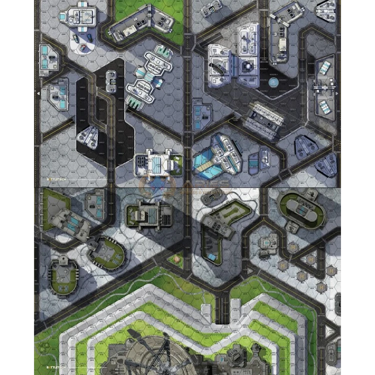 BattleTech: BattleMat - Cities HPG Heliport / Plaza