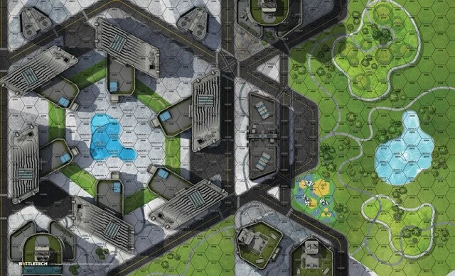 BattleTech: BattleMat - Cities HPG Central Park / Shopping District