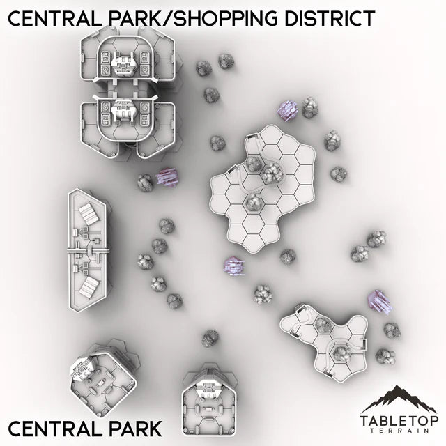 HEXTECH Central Park / Shopping District - City Map Pack