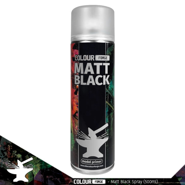 Colour Forge: Matt Black Spray (500ml)