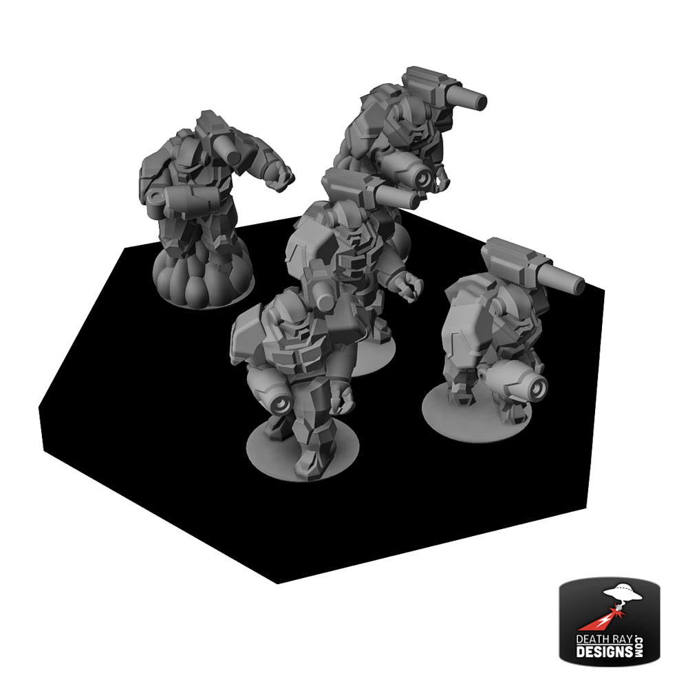 Silverback Power Armor w Cannons 5-Pack