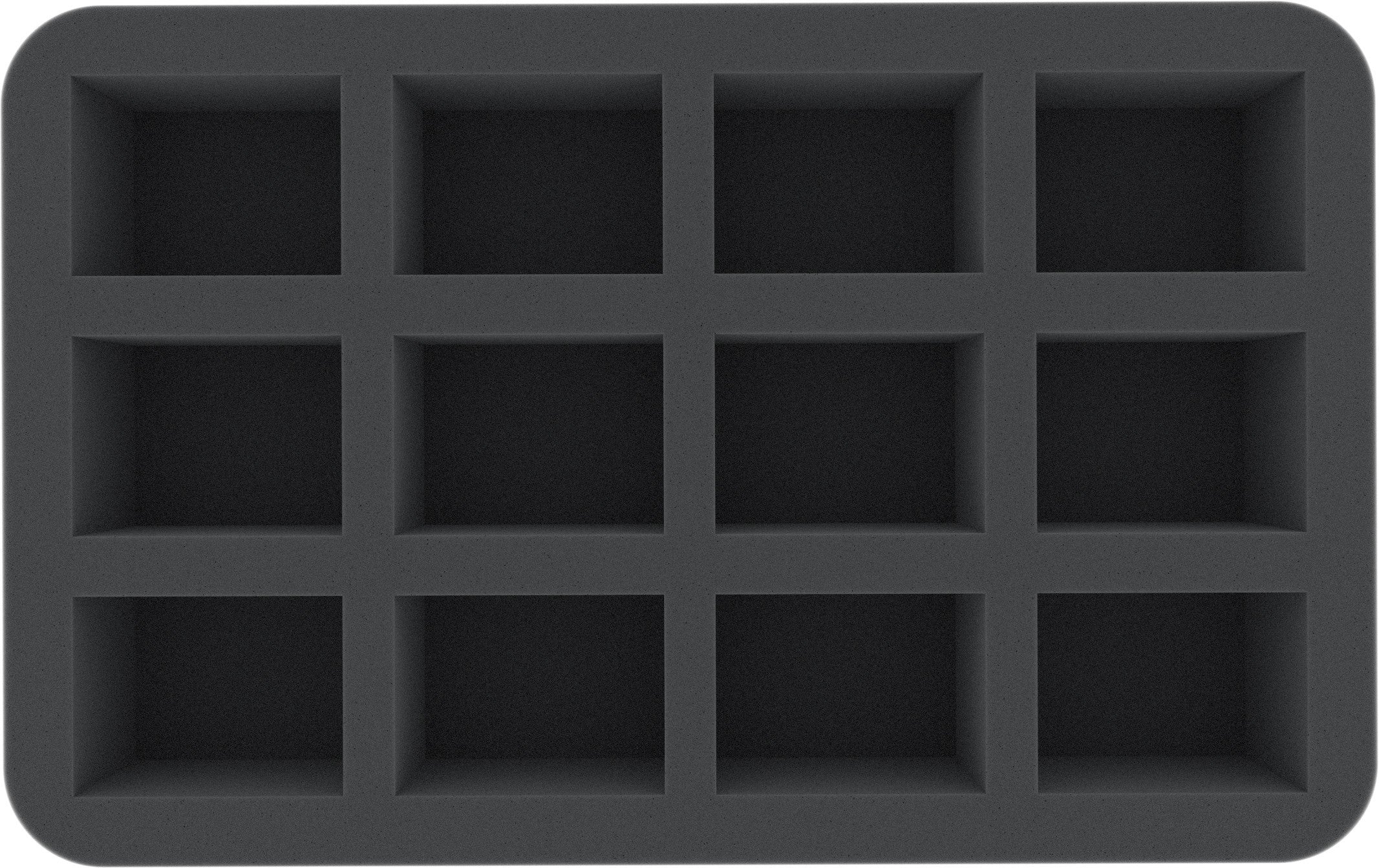 12 Compartment Half-Size Foam Tray 50MM