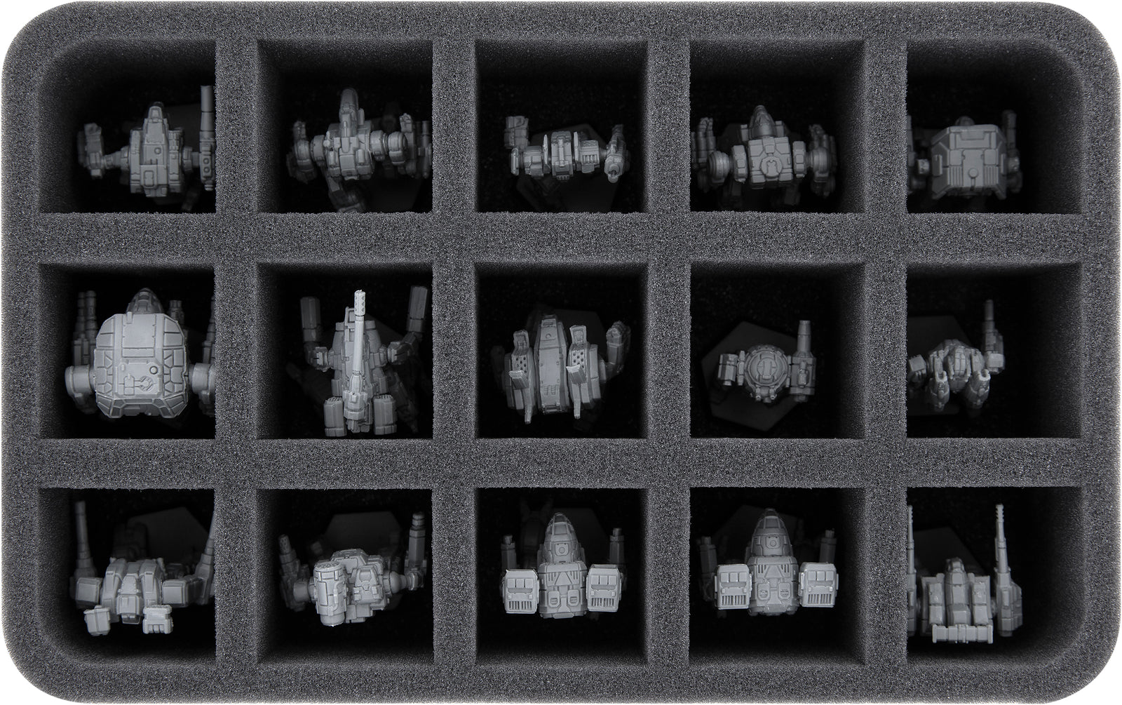 15 Compartment Half-Size Foam Tray 70MM