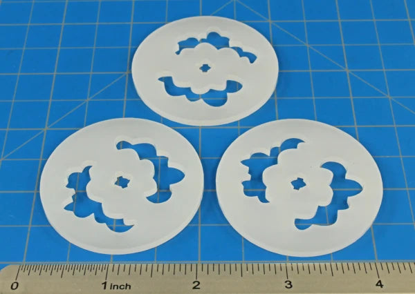 Round Smoke Template Compatible with Flames of War (3)