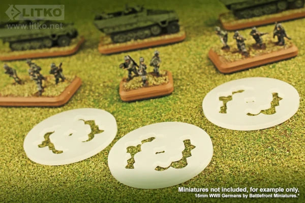 Round Smoke Template Compatible with Flames of War (3)