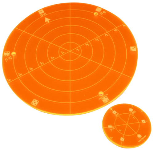 Area of Effect Template Set, Fluorescent Orange (2)