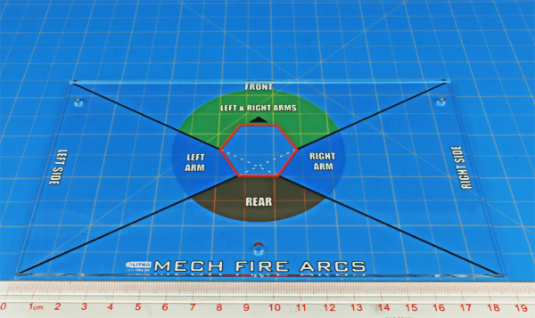 Mech Fire Arc Template Compatible with the BattleTech