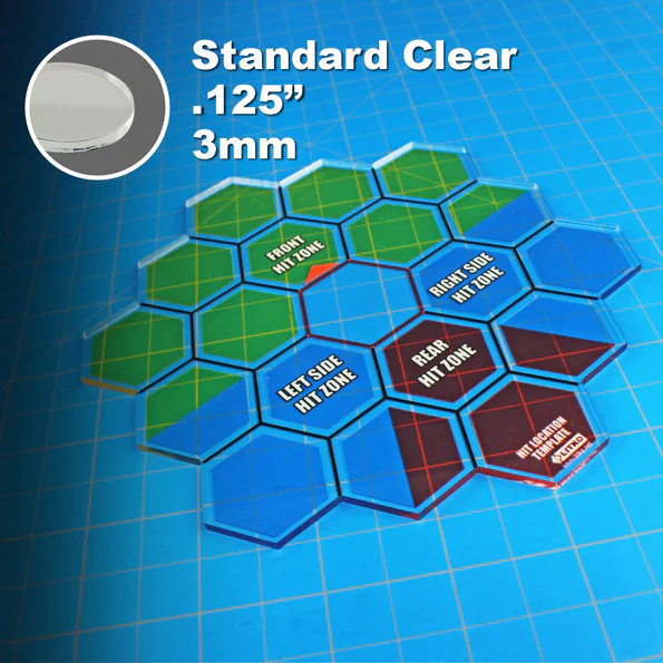 Mecha Hex Map Hit Location Template Compatible with BattleTech