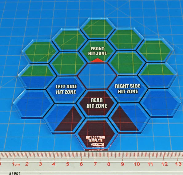 Mecha Hex Map Hit Location Template Compatible with BattleTech