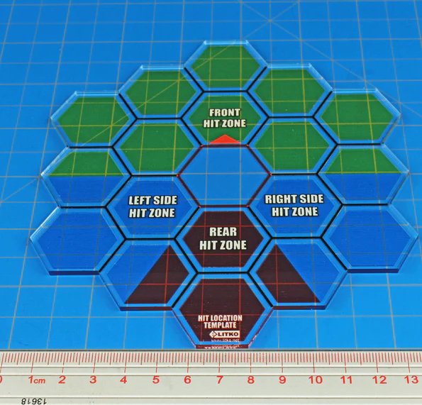 Mecha Hex Map Hit Location Template Compatible with BattleTech