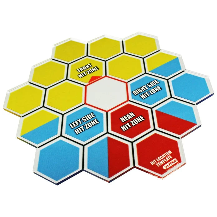 Mecha Hex Map Hit Location Template Compatible with BattleTech