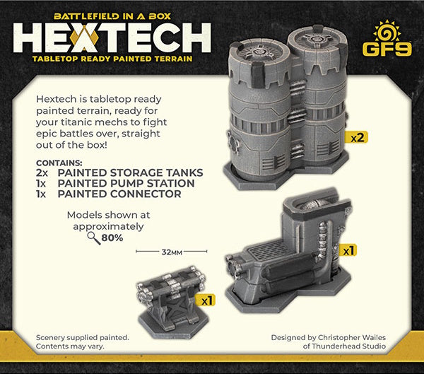 Hextech: Industrial Fluidworks- Small Storage Tanks (x2)