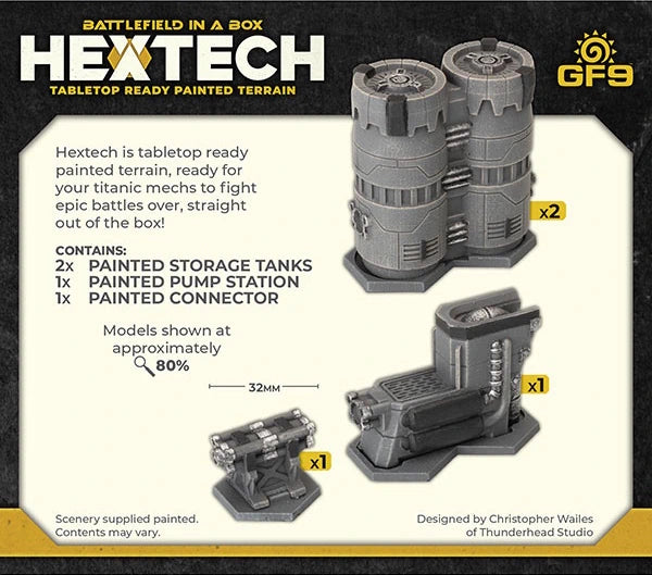 Hextech: Industrial Fluidworks- Small Storage Tanks (x2)