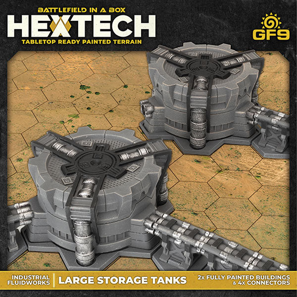 Hextech: Industrial Fluidworks- Large Storage Tanks (x2)